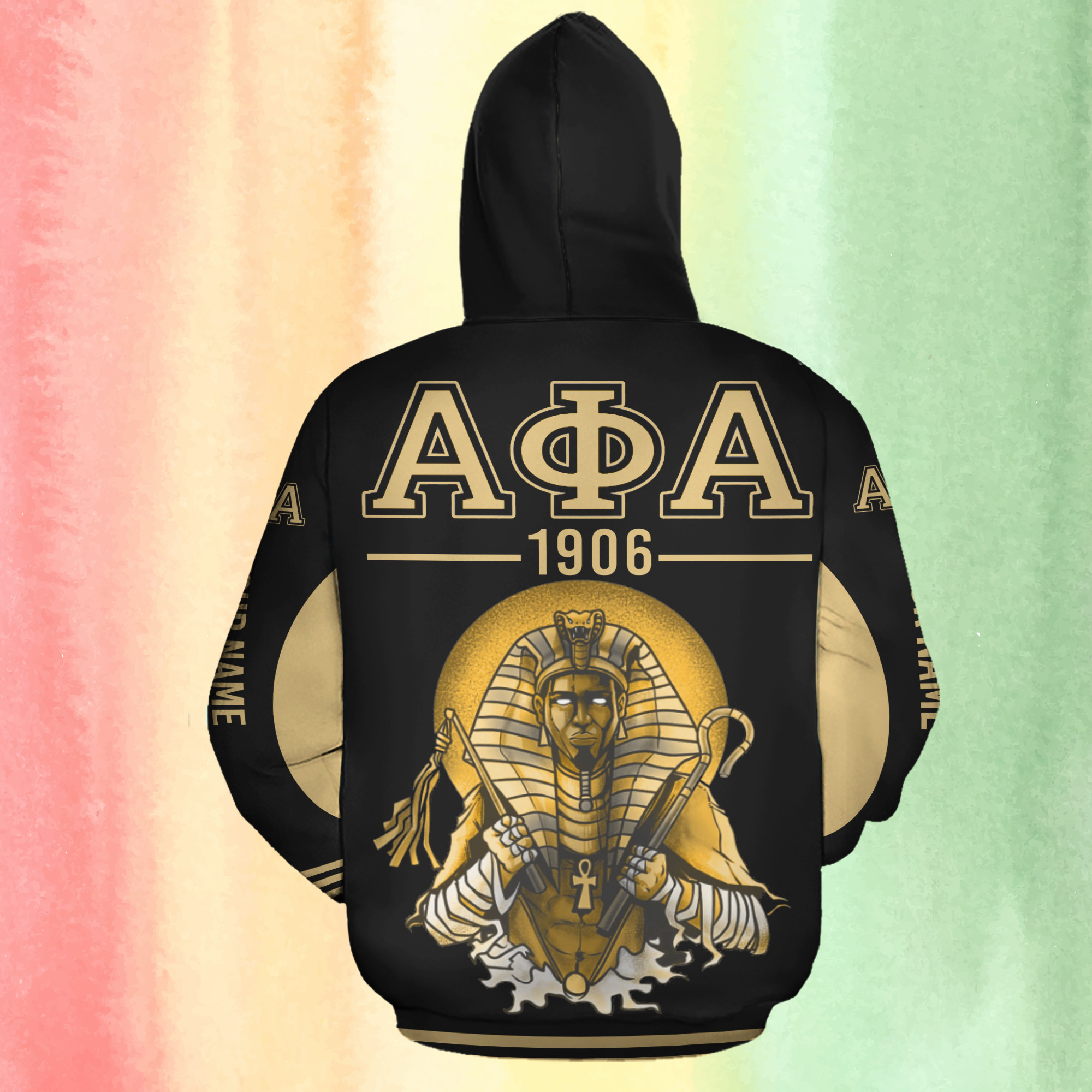 Personalized Alpha Phi Alpha Shirt Black Fraternity Hoodie PAN3HD0252