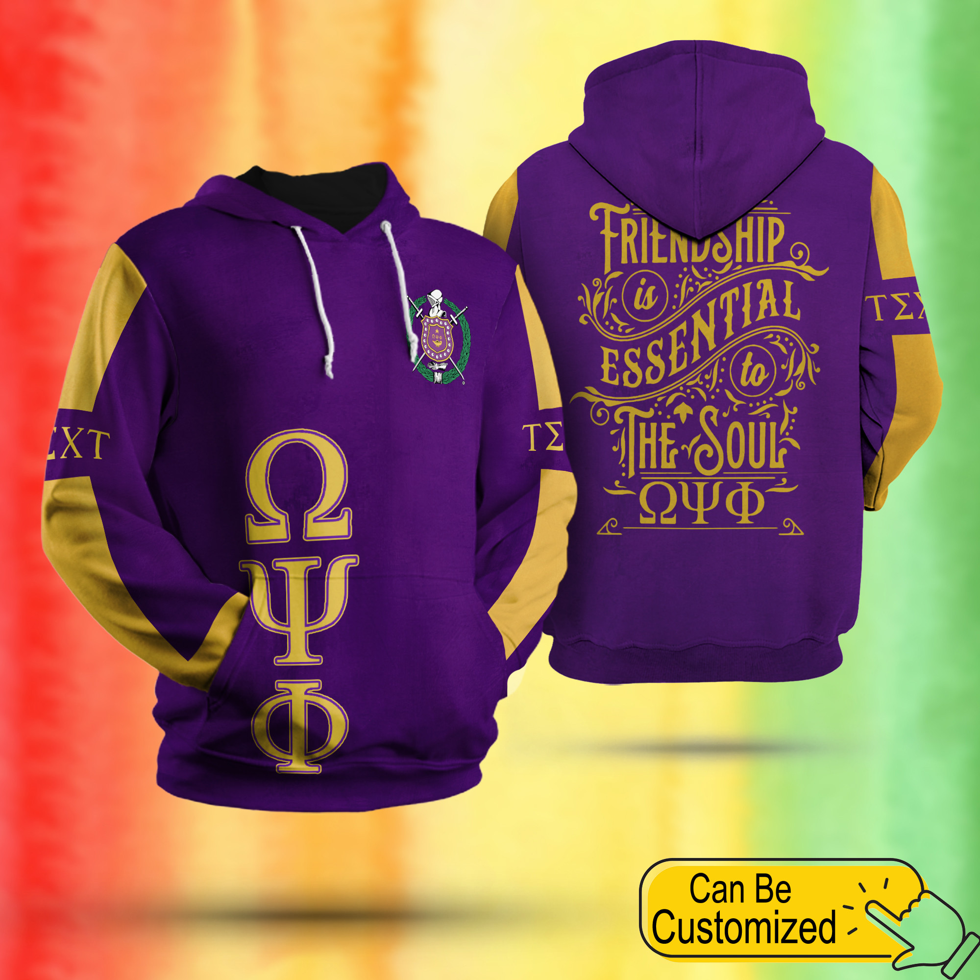 Personalized Omega Psi Phi Shirt Black Fraternity Hoodie PAN3HD0340