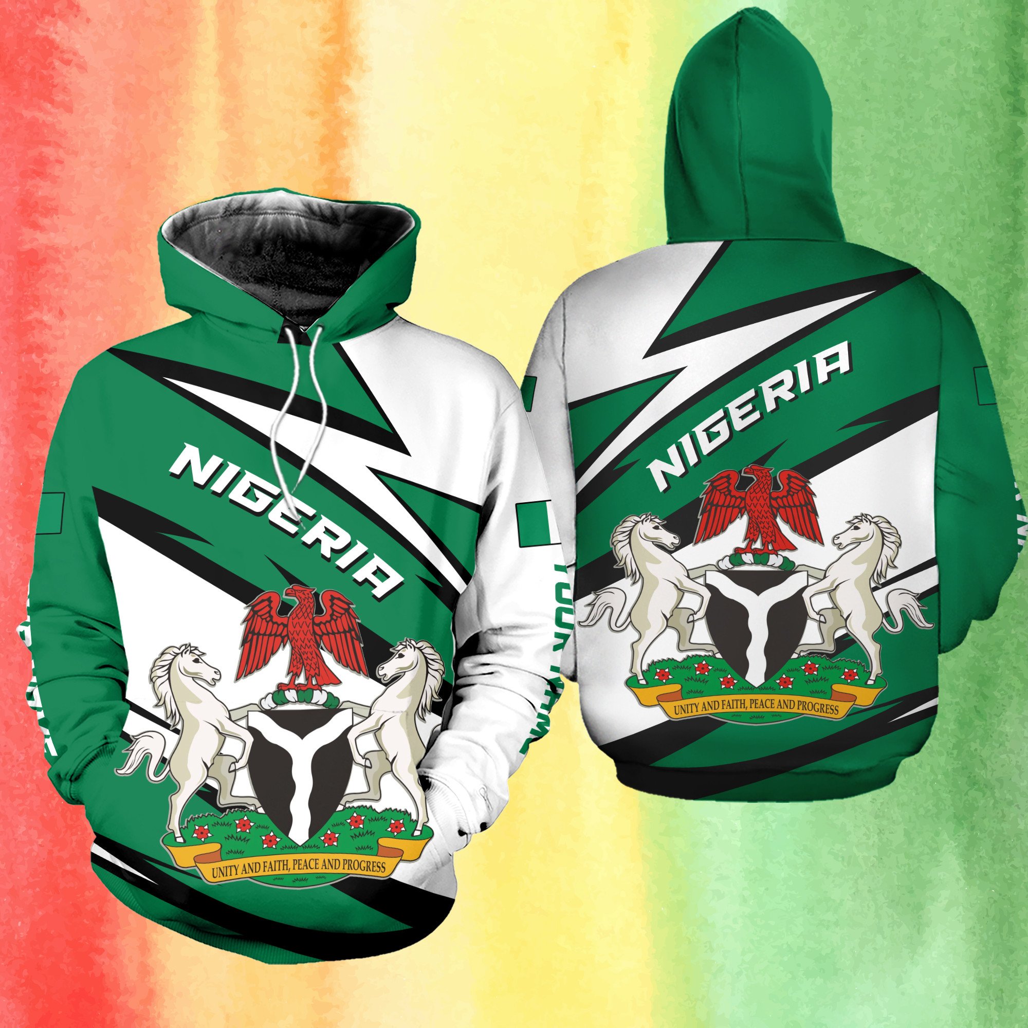 Personalized African Nigeria Nigerian Outfit Hoodie
