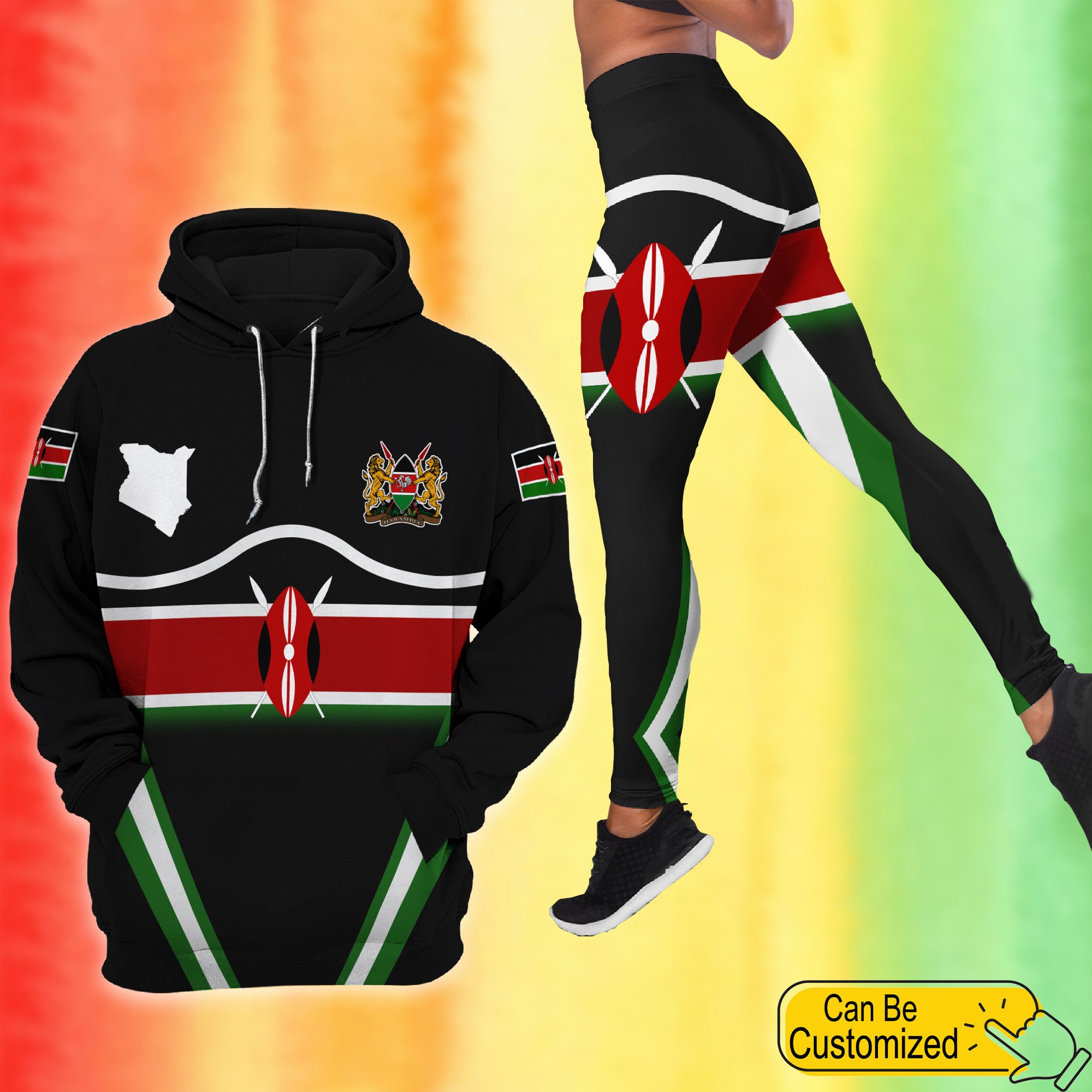 Personalized Kenya Africa Kenyan Outfit Hoodie And Legging Set