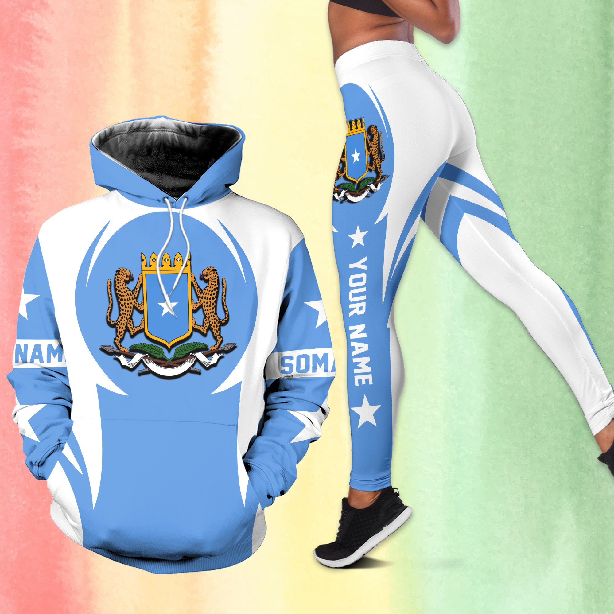 Personalized Africa Somalia Somalian Outfit African Hoodie And Legging Set