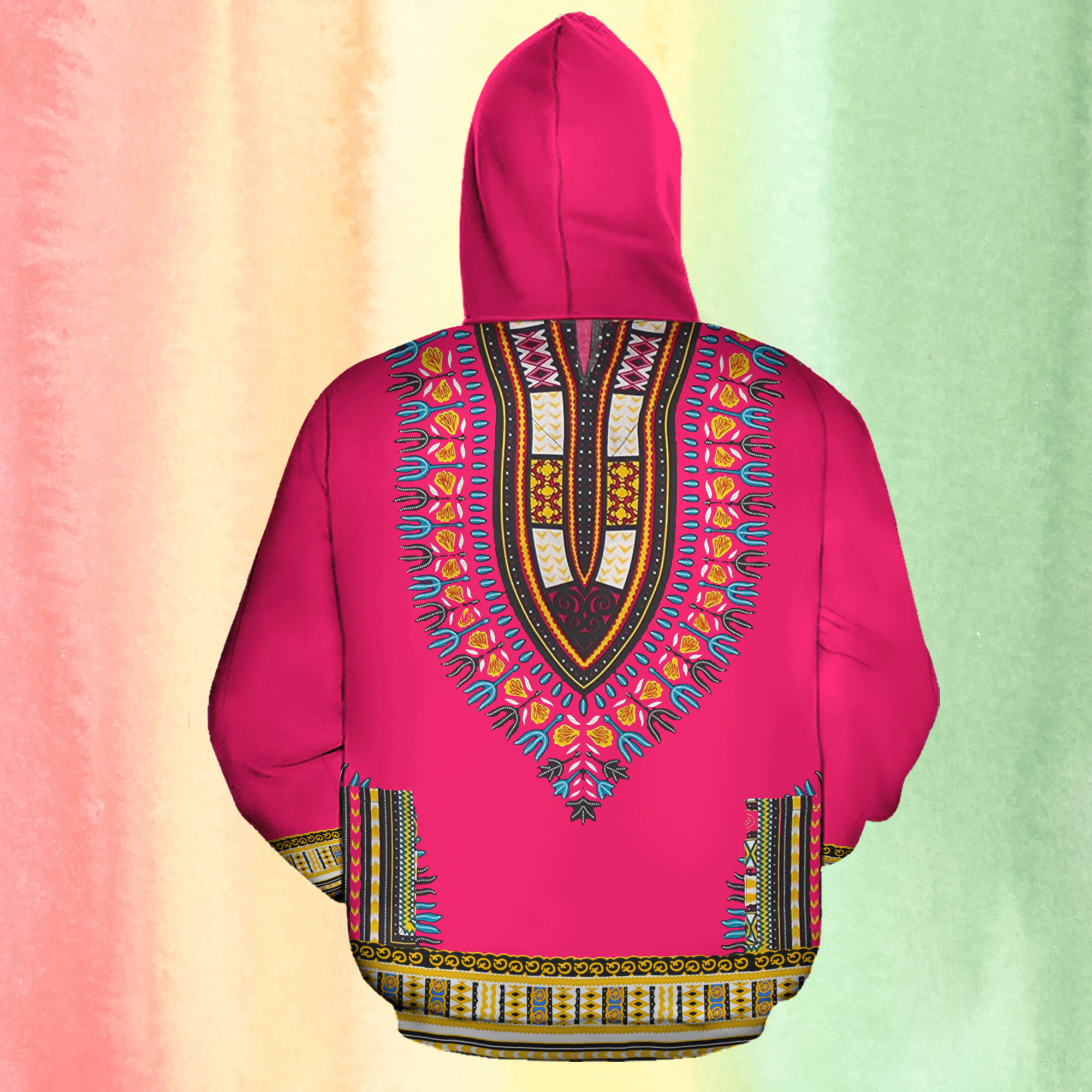 Dashiki Shirt Africa African Unisex Pink Hoodie