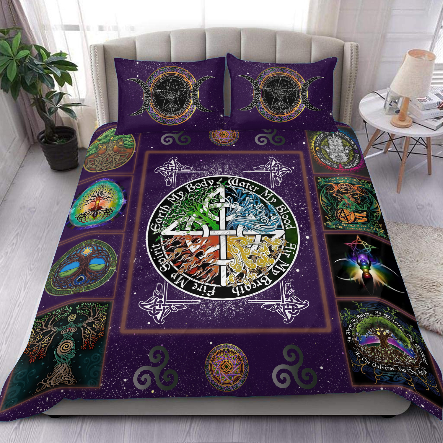 Tree Of Life Wicca Duvet Cover Bedding Set PANBED0043