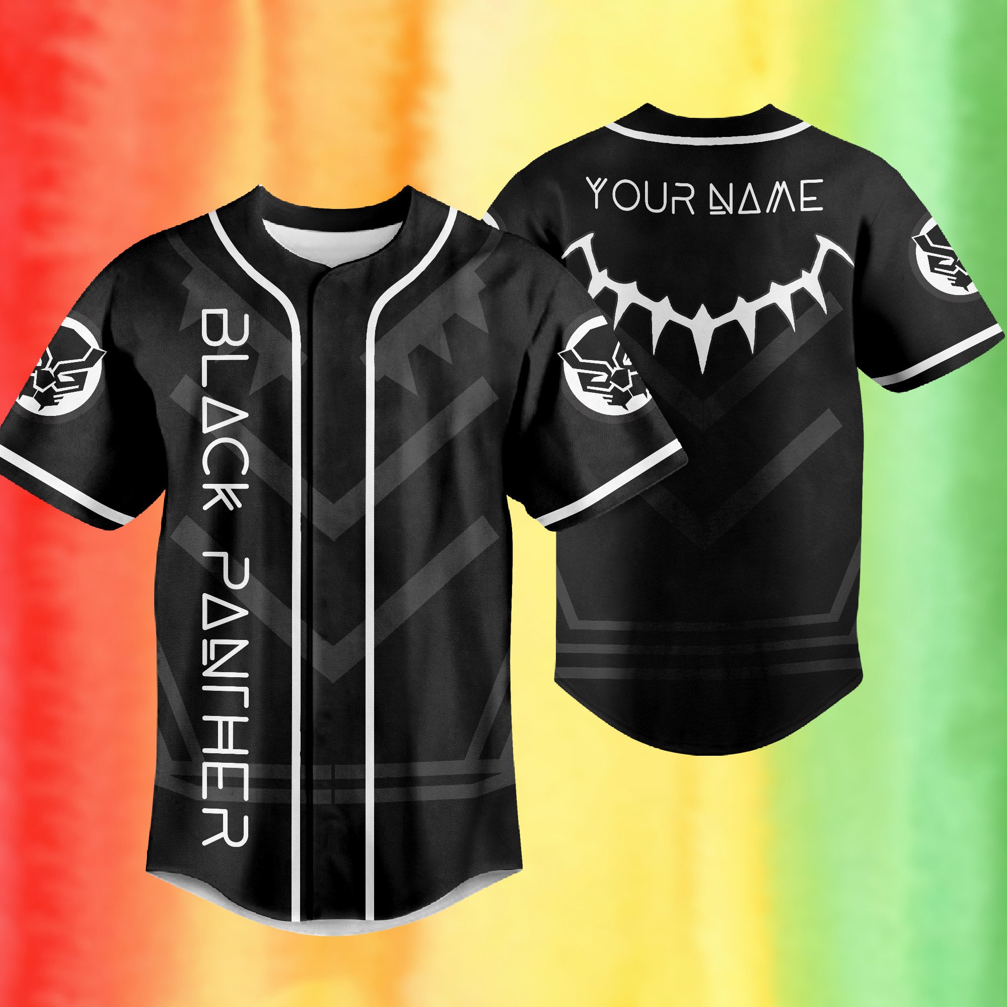 Personalized Black Panther Shirt African American Baseball Jersey