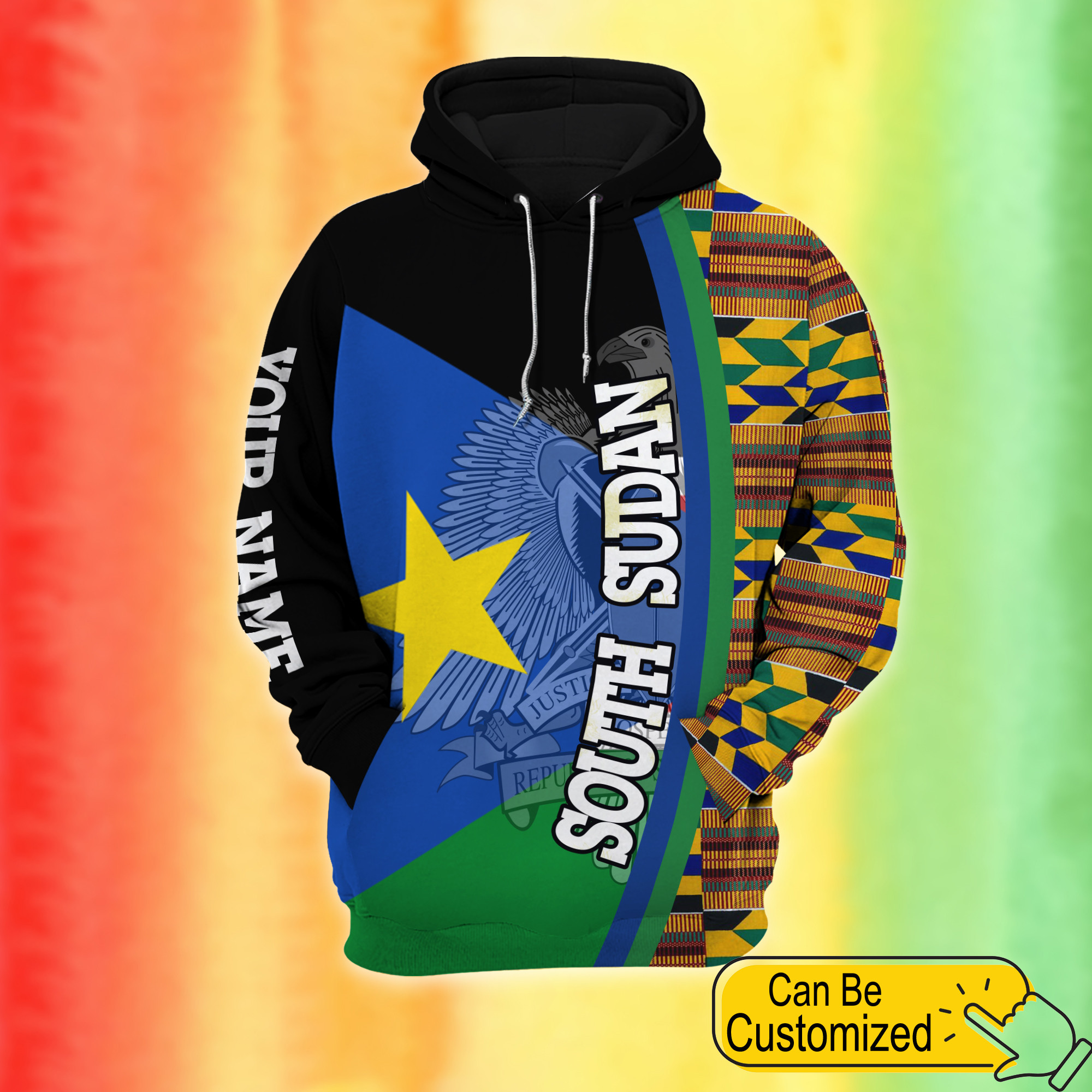Personalized South Sudan Sudanese Africa African Ankara Hoodie