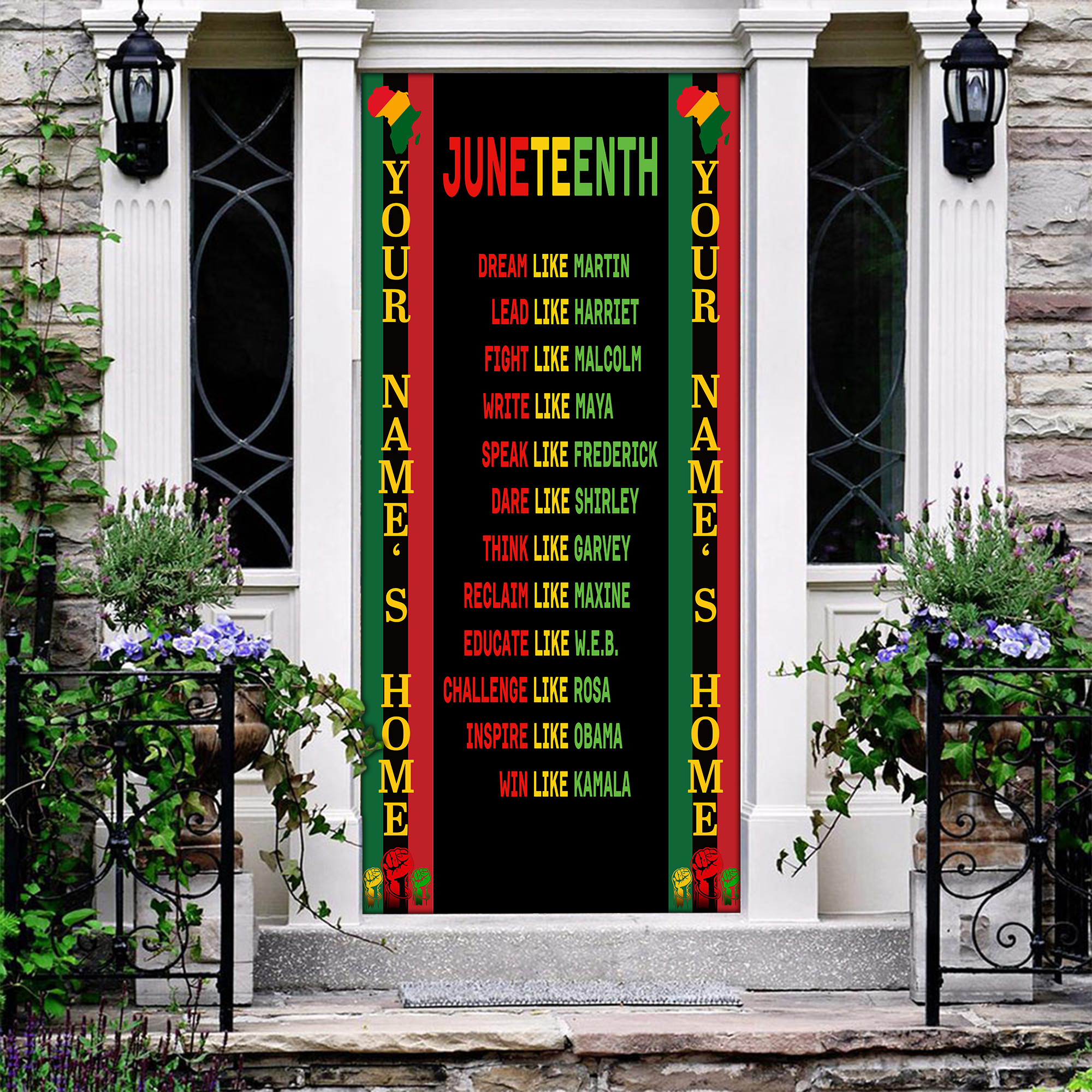 Personalized Black History Month Door Decorations Juneteenth Cover