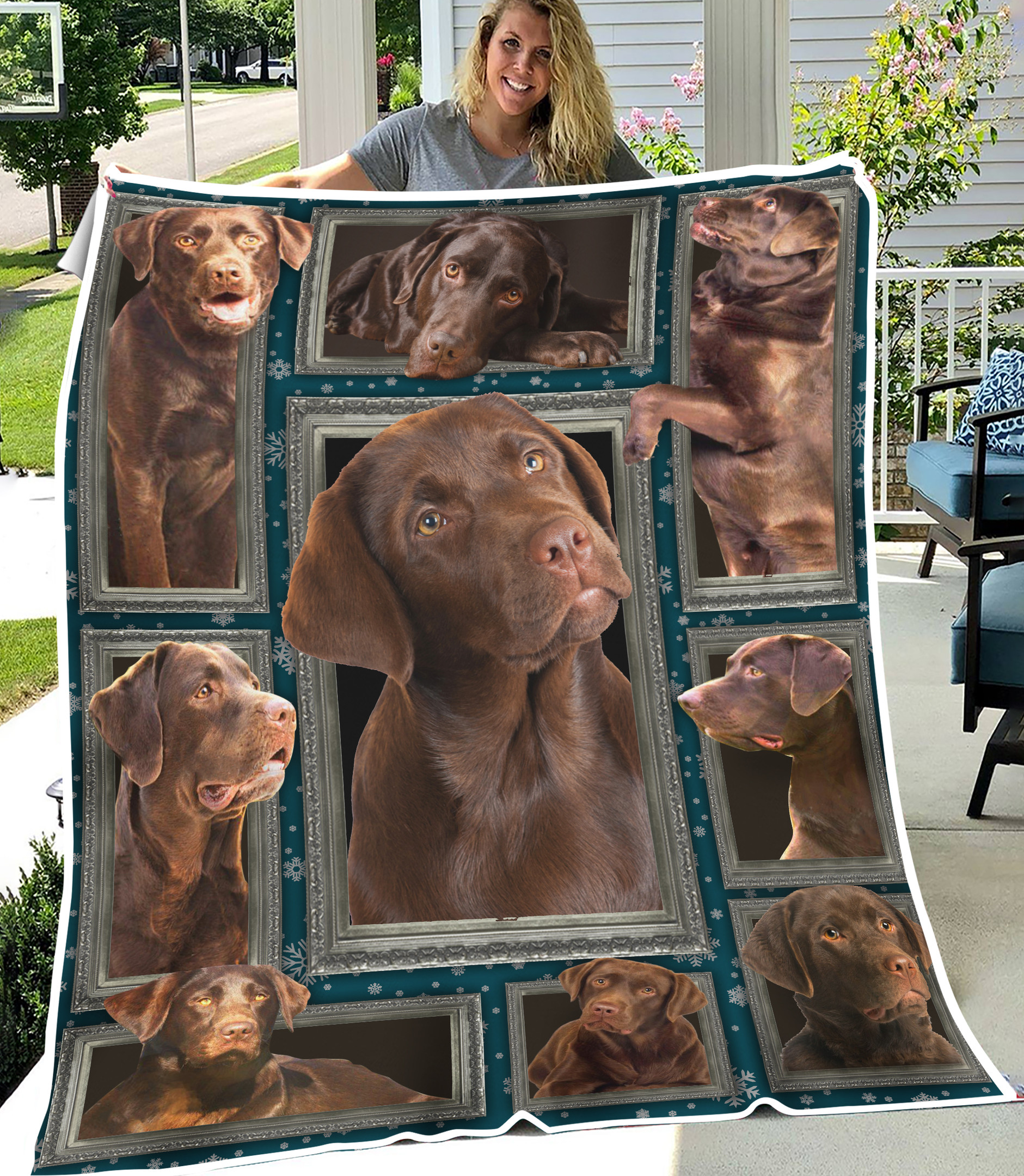 Labrador Dogs Printed On Fleece Blanket PANBL0037