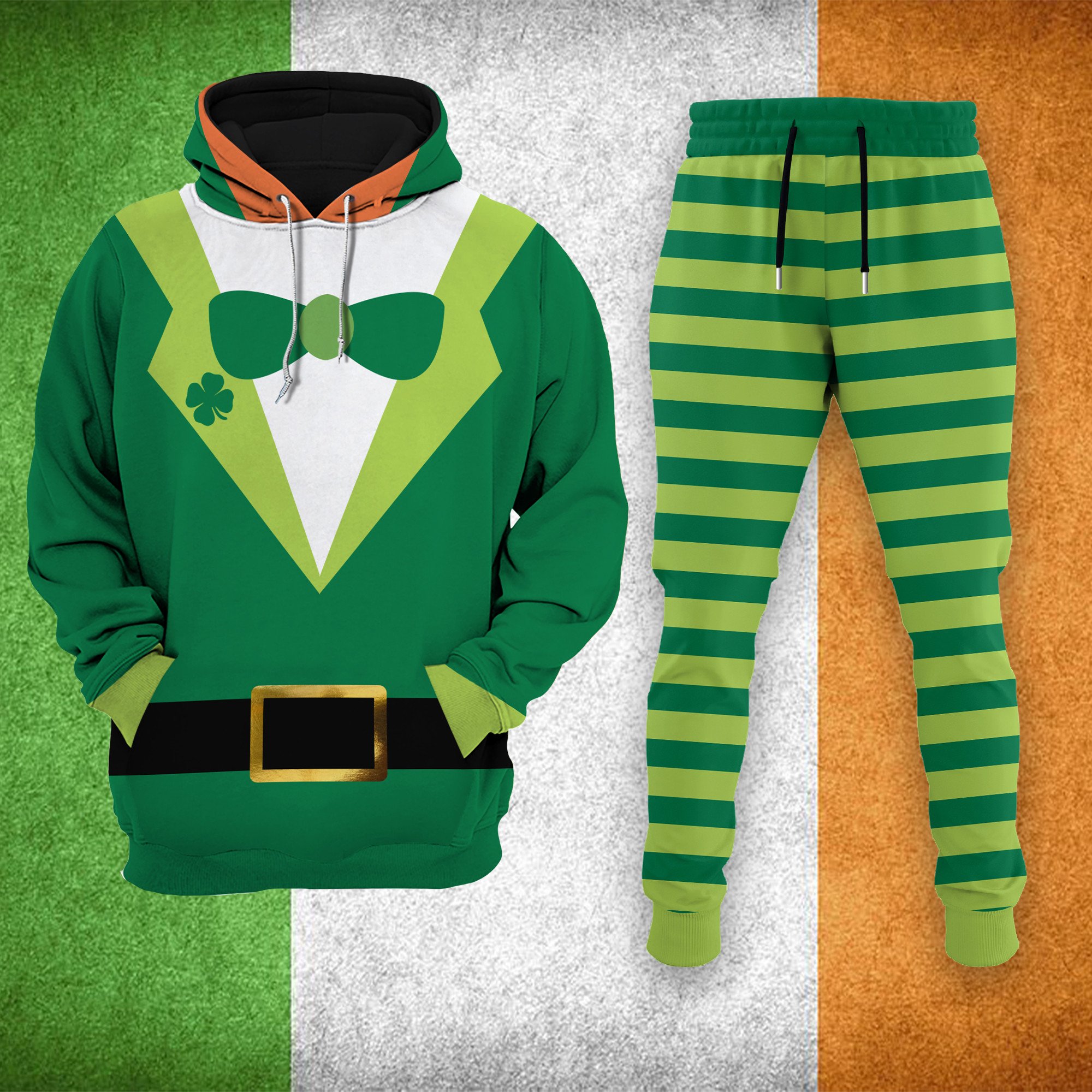 St Patrick’s Day Outfit Leprechaun Hoodie And Jogger Set