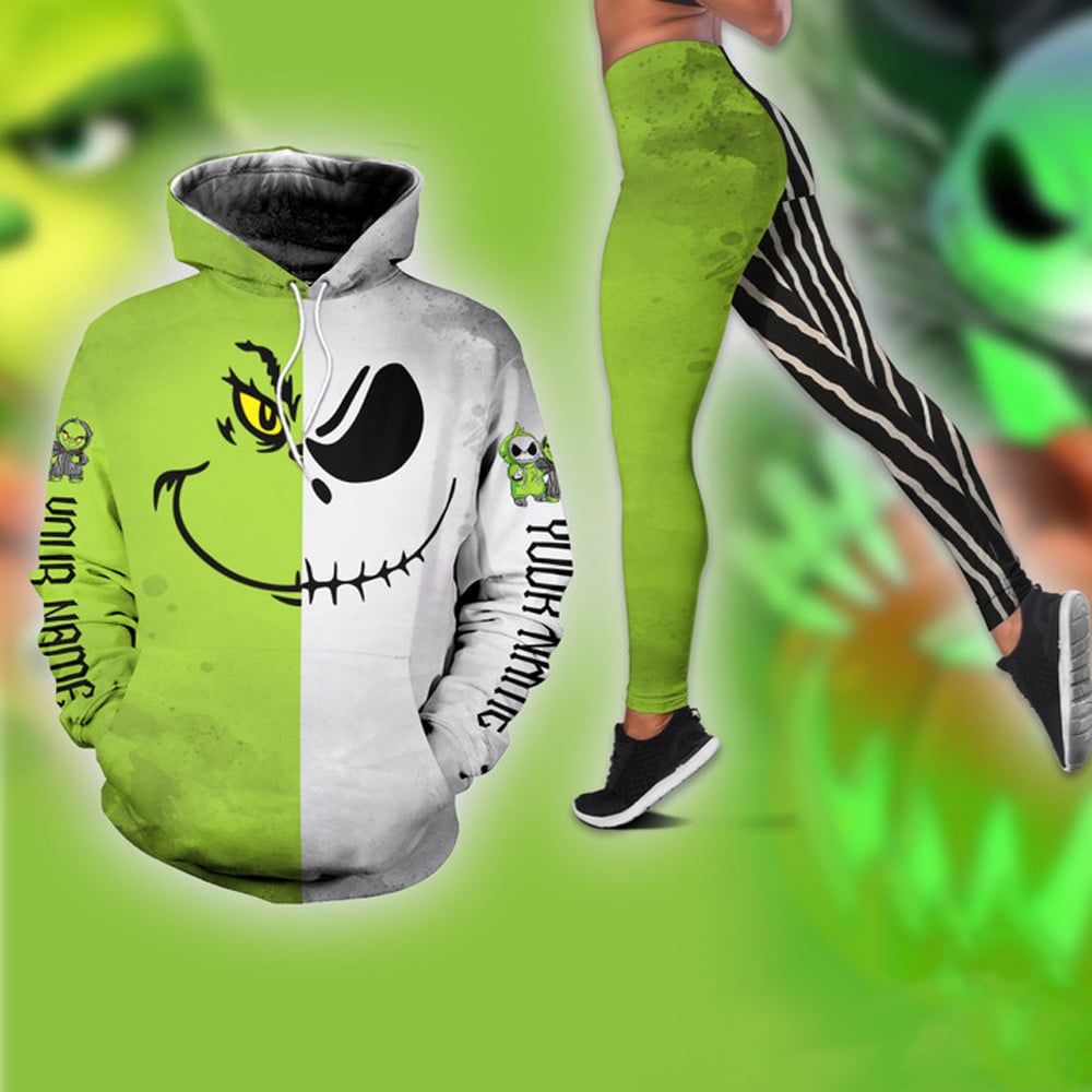 Personalized Grinch Costume Jack Skellington Hoodie And Legging PAN3DSET0215