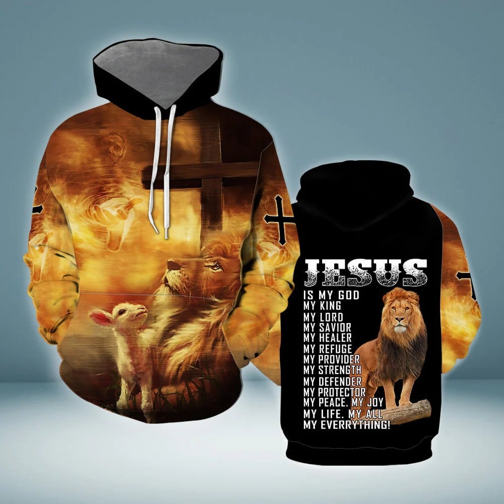 Jesus Is King 3D Hoodie Christian Easter Day Shirt