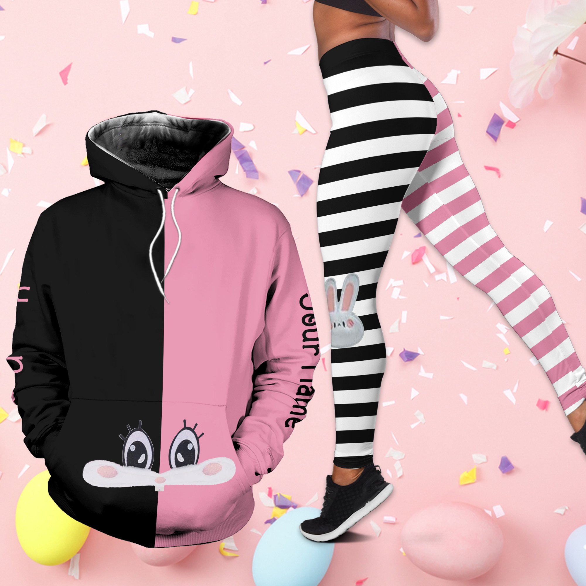 Personalized Easter Bunny Costume Hoodie And Legging