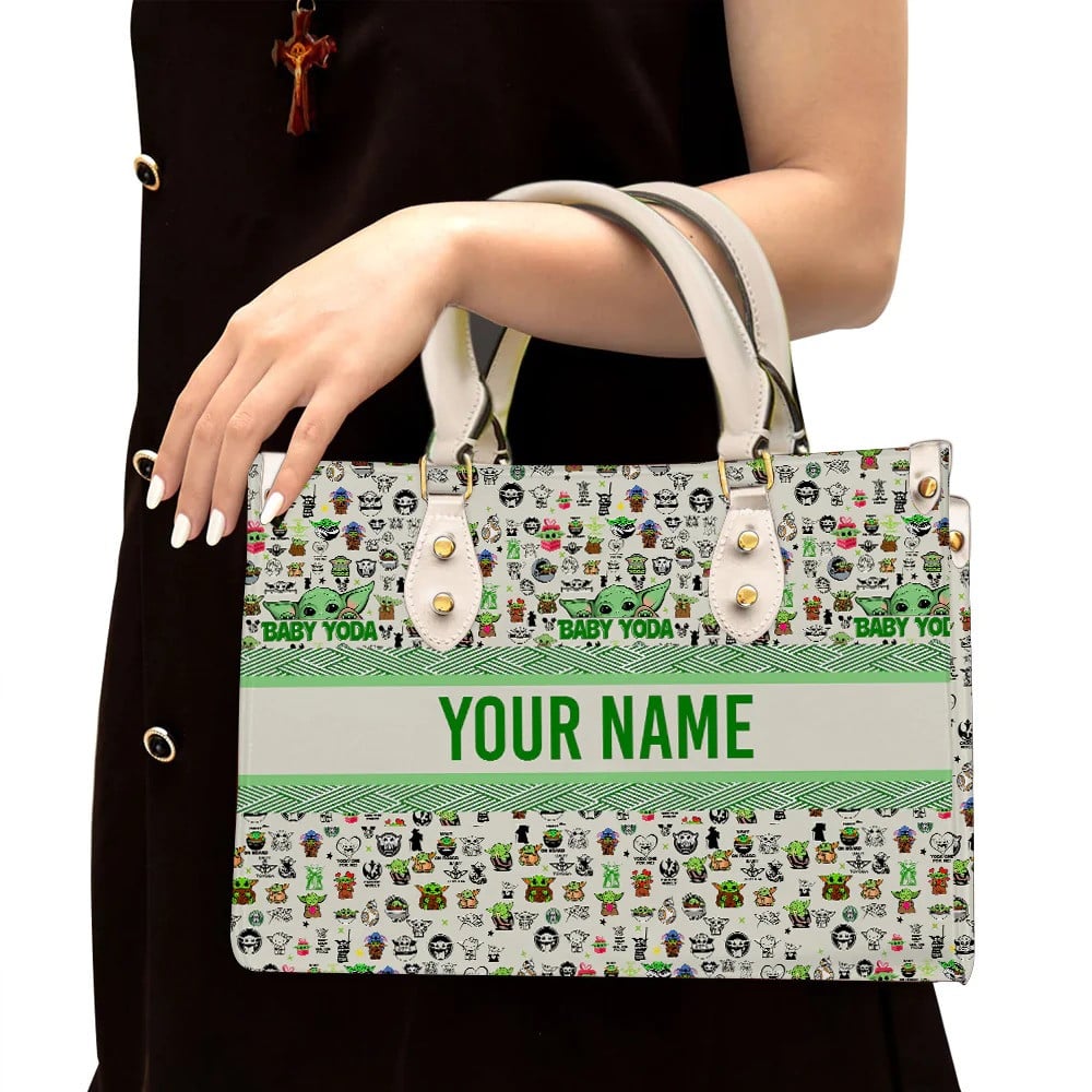 Personalized Christmas Yoda Purse Bag Handbag For Women