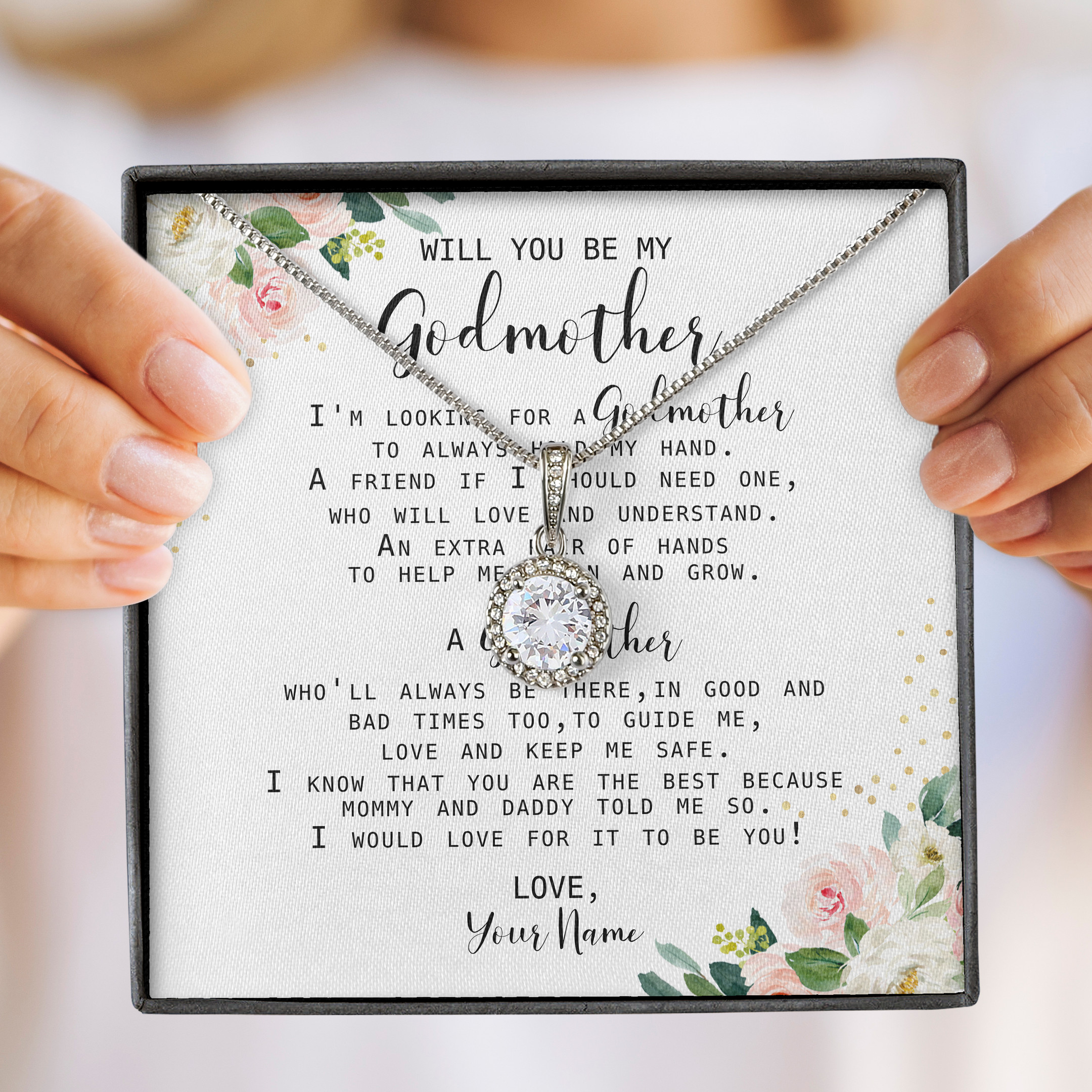 Personalized Godmother Necklace Mother’s Day Gift For Godmother