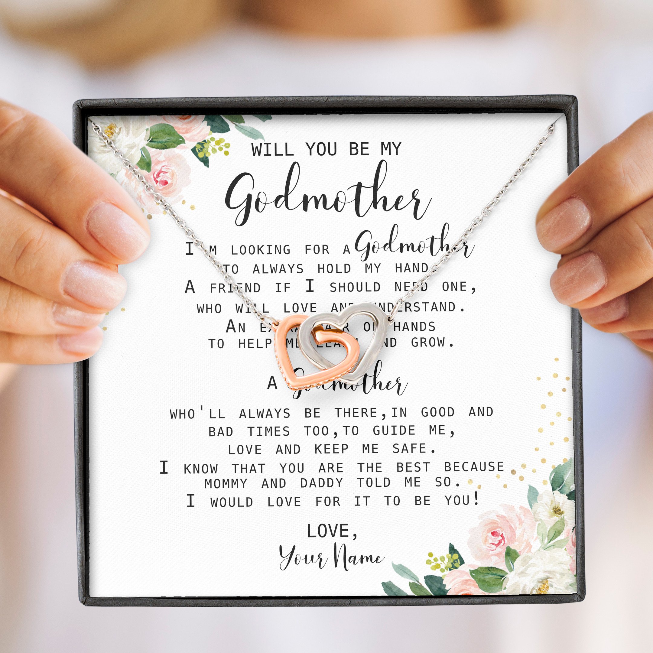 Personalized Godmother Necklace Mother’s Day Gift For Godmother