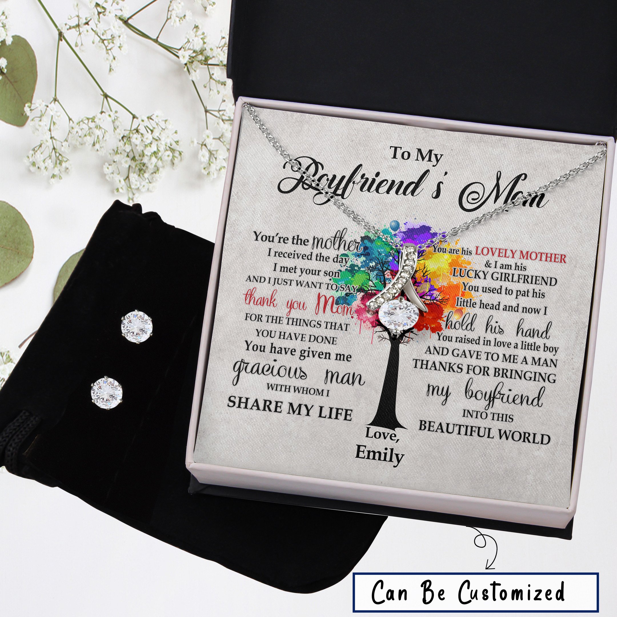 Personalized To My Boyfriend's Mom Necklace Mother’s Day Gift For Boyfriend's Mom
