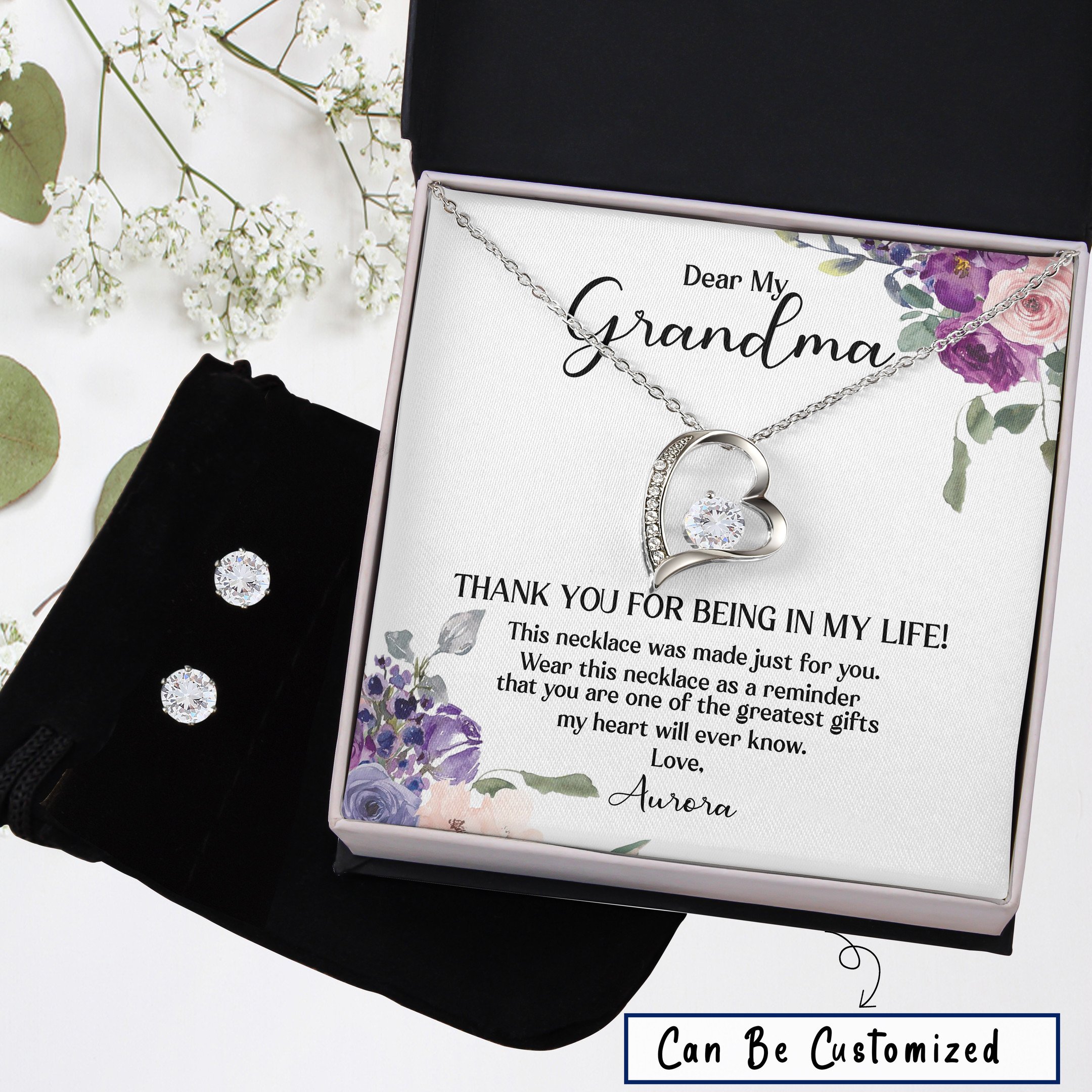 Personalized Mother’s Day Gift For Grandma Grandmother Necklace