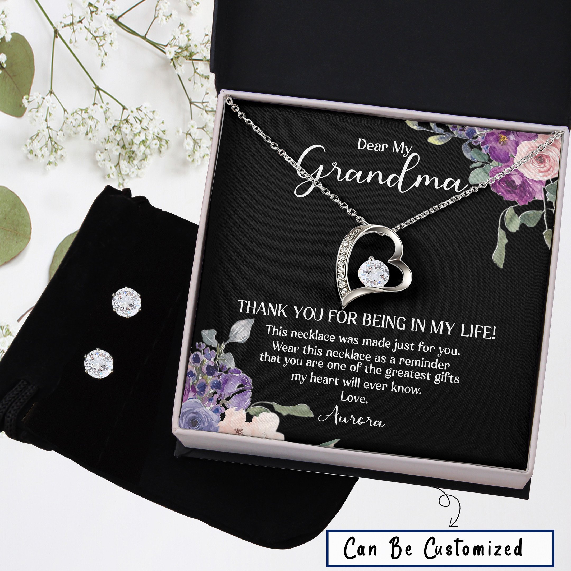 Personalized Mother’s Day Gift For Grandma Grandmother Necklace