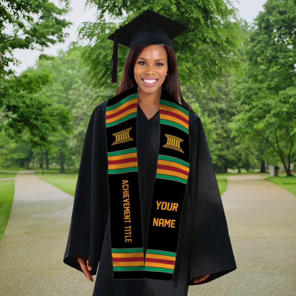 Personalized Kente Graduation Stole Custom Sash African American