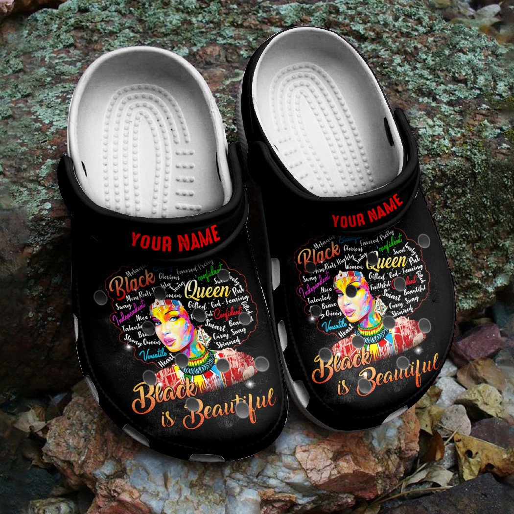 Personalized African American Women Black Is Beautiful Crocs Classic Clogs Shoes PANCR1506