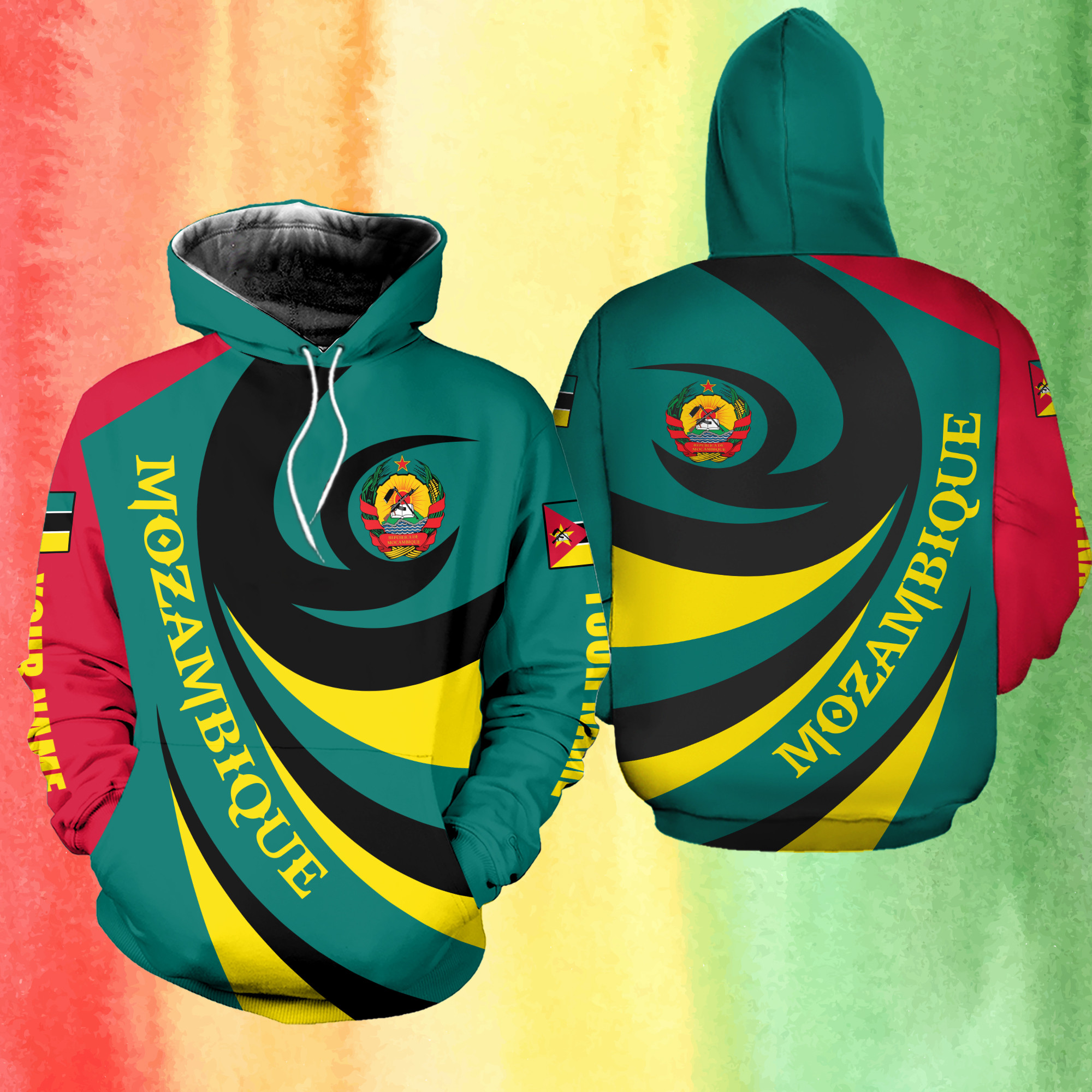 Personalized Mozambique Africa Mozambican African Outfit Hoodie