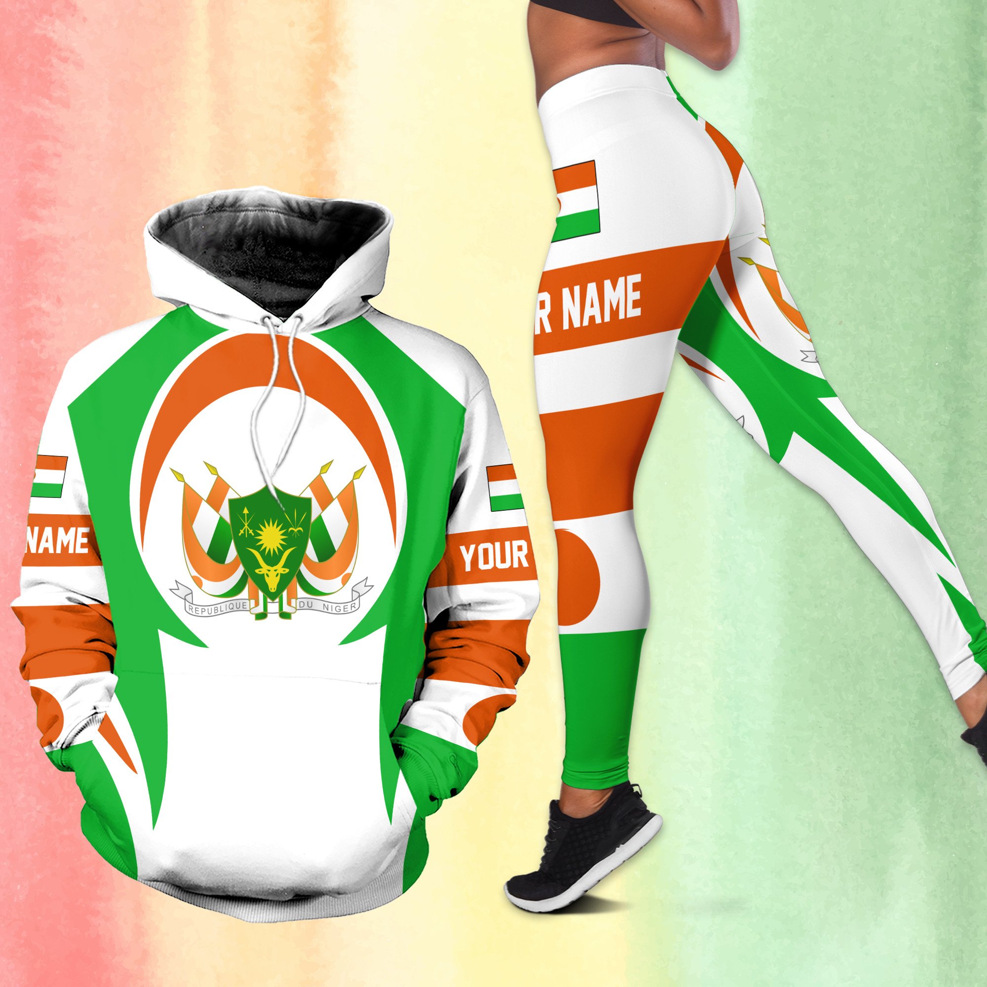 Personalized Africa Niger African Nigerien Outfit Hoodie And Legging Set