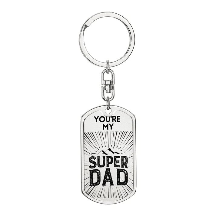 Cool Father's Day Gift For Dad Keychain Dog Tag