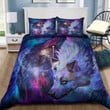 A Couple Of Wolf Galaxy Comforter Set Duvet Cover Bedding Set