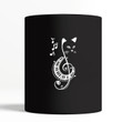Cat Music Piano Gift For Music Lovers Black Mug