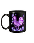 Chicken Purple Butterflies Gift For Chicken Lovers Mug
