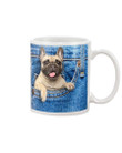 Cream French Bulldog In Denim Pocket Gift For Dog Lovers Mug