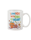 Cute Owls I Love You With Owl My Heart Gift For Owl Lovers Mug