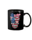 Skull American Flag Black Gift For Men Mug