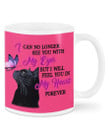 Black Cat Feel You In My Heart Gift For Cat Mom Mug