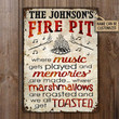 Personalized Camping Fire Pit Get Toasted Customized Classic Metal Signs