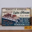 Personalized Pontoon Lake House Don't Hide Crazy Customized Wood Rectangle Sign