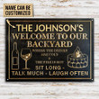 Personalized Grilling Backyard Laugh Often Customized Classic Metal Signs