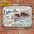 Personalized Pontoon Crazy Lake House Customized Classic Metal Signs