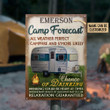 Personalized Camper Camp Forecast Weather Perfect Customized Classic Metal Signs