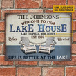 Personalized Lake House Life Is Better Customized Classic Metal Signs