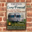 Personalized Camper Camp Forecast Weather Perfect Customized Classic Metal Signs