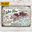 Personalized Pontoon Crazy Lake House Customized Classic Metal Signs