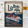Personalized Pontoon Lake Life Party Customized Classic Metal Signs