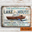 Personalized Lake House Where Memories Are Made Customized Classic Metal Signs