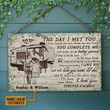 Personalized Camping Floral 5th Wheel The Day I Met Customized Wood Rectangle Sign