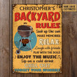 Personalized BBQ Backyard Customized Classic Metal Signs