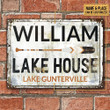 Personalized Black Boating Lake House Customized Classic Metal Signs