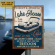 Personalized Tritoon Lake House Crazy Customized Classic Metal Signs
