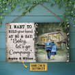 Personalized Camping 5th Wheel Baby Let's Go Customized Wood Rectangle Sign