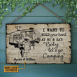 Personalized Camping Brown 5th Wheel Hold Your Hand Customized Wood Rectangle Sign