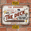 Personalized Deck Grilling Red Proudly Serving Custom Classic Metal Signs